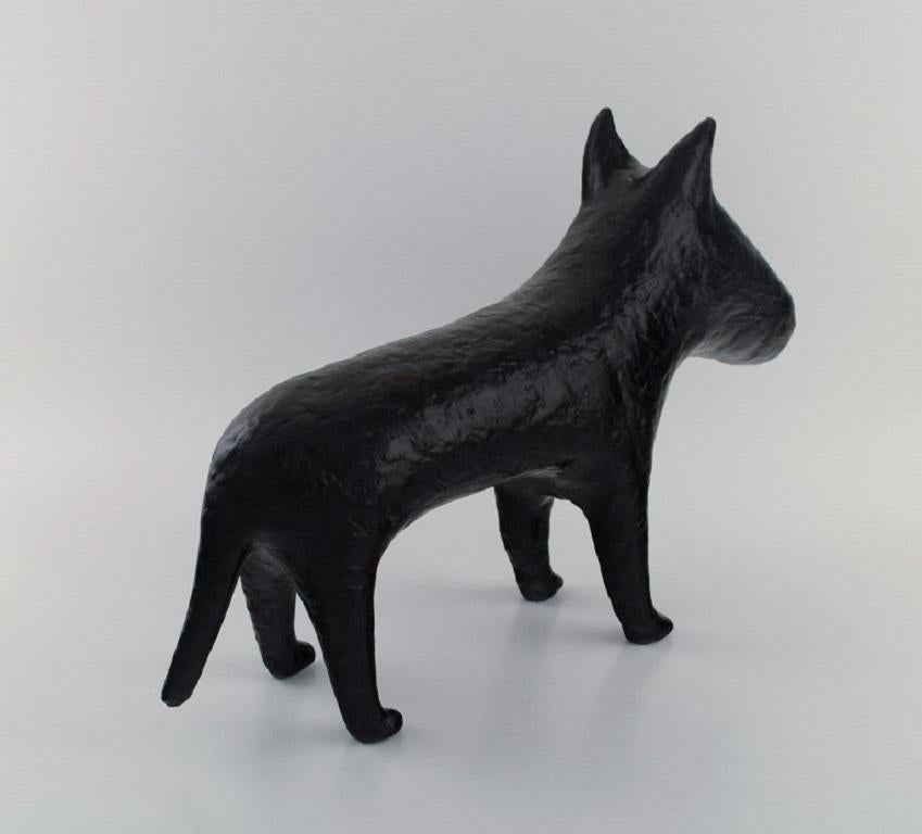 Unknown French Designer, Large Sculpture in Stoneware, English Bull Terrier In Excellent Condition For Sale In Copenhagen, DK