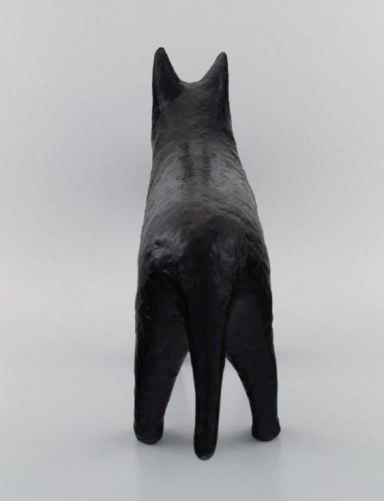 Unknown French Designer, Large Sculpture in Stoneware, English Bull Terrier For Sale 2