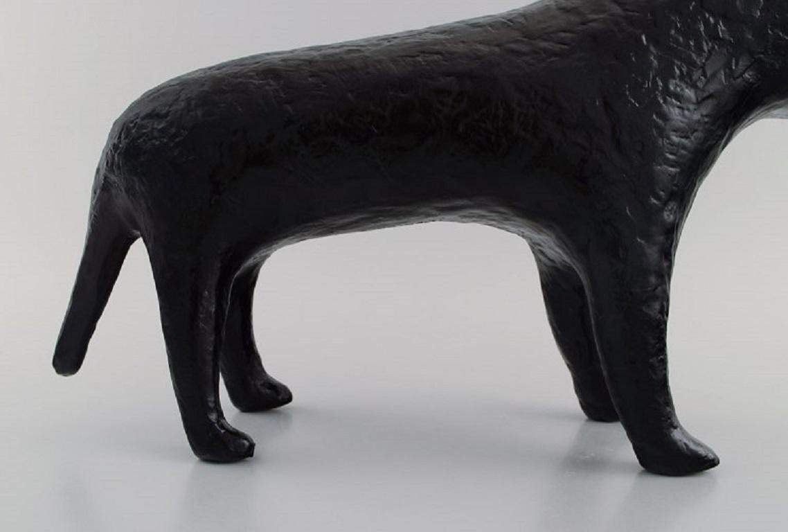 Unknown French Designer, Large Sculpture in Stoneware, English Bull Terrier For Sale 4