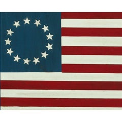 13 Star Hand-Painted Wood Slat Flag