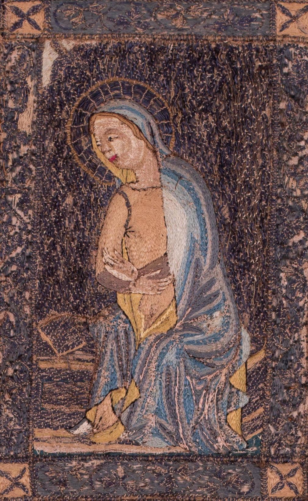 Panneau brodé de la Renaissance Florentine pour un vêtement dalmatique, vers 1440-14 en vente 1