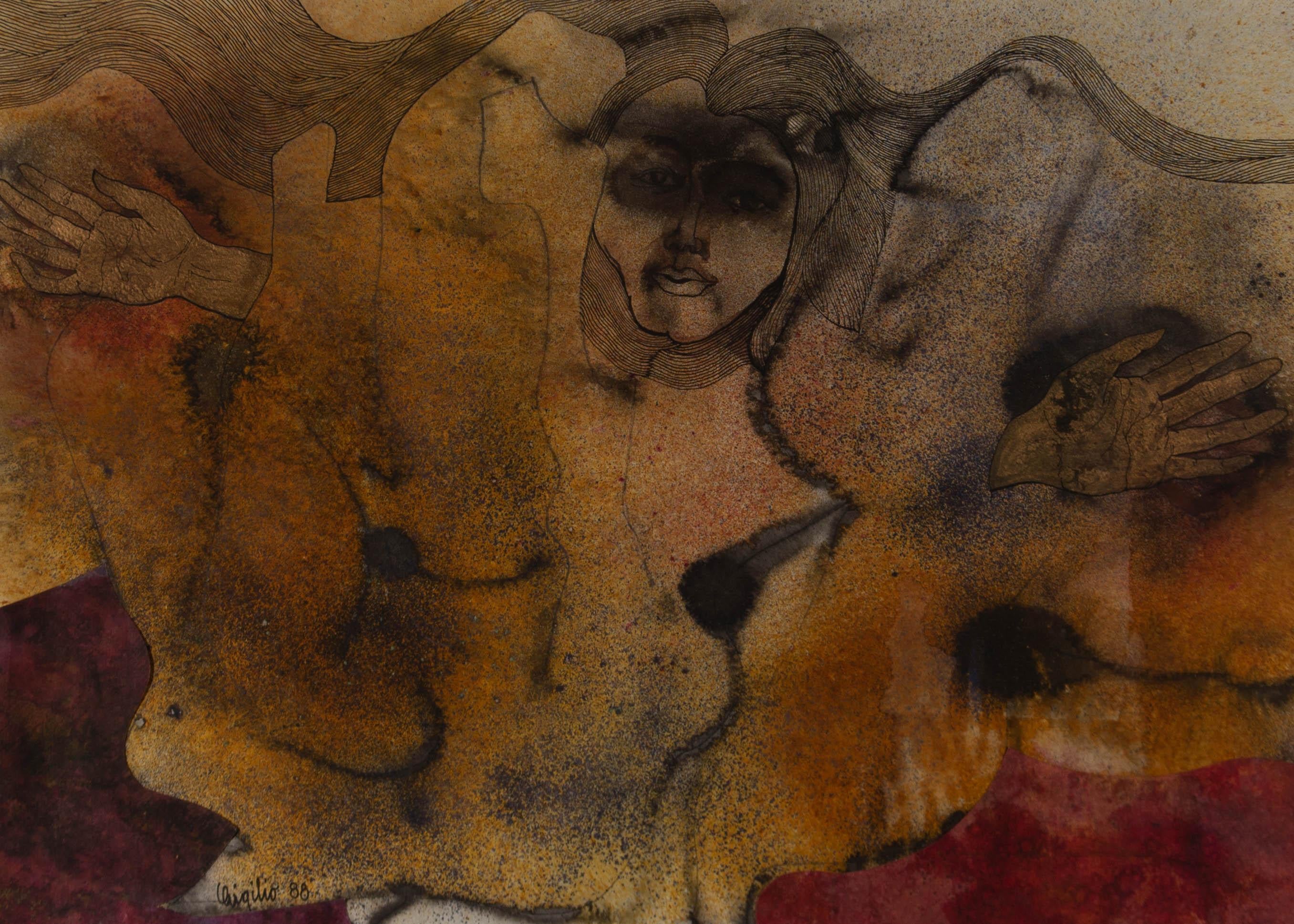 Médias mixtes - Floating In The Aether 1988 en vente 1