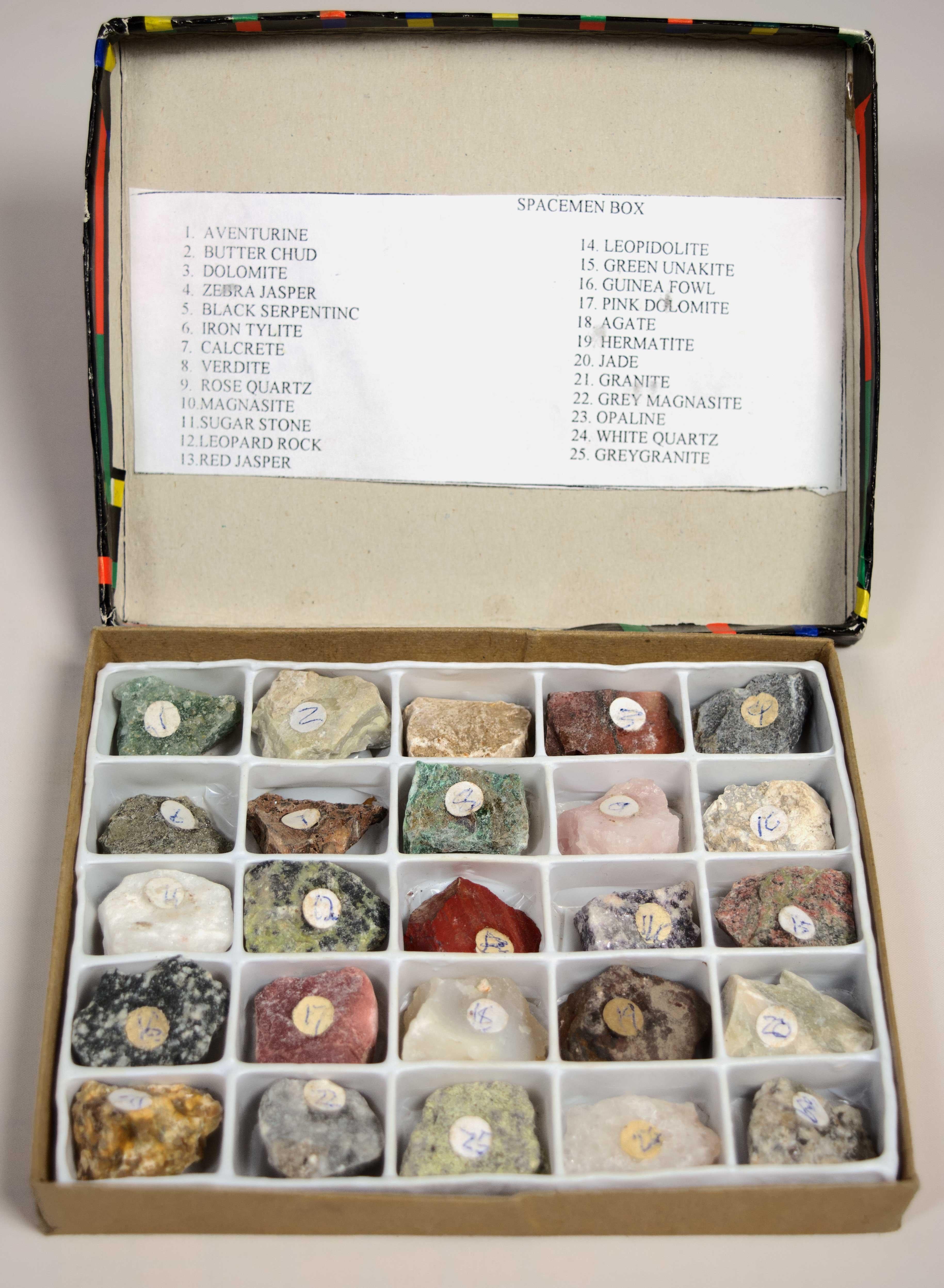 25 Shona Stone Samples with Specimen Box For Sale 2