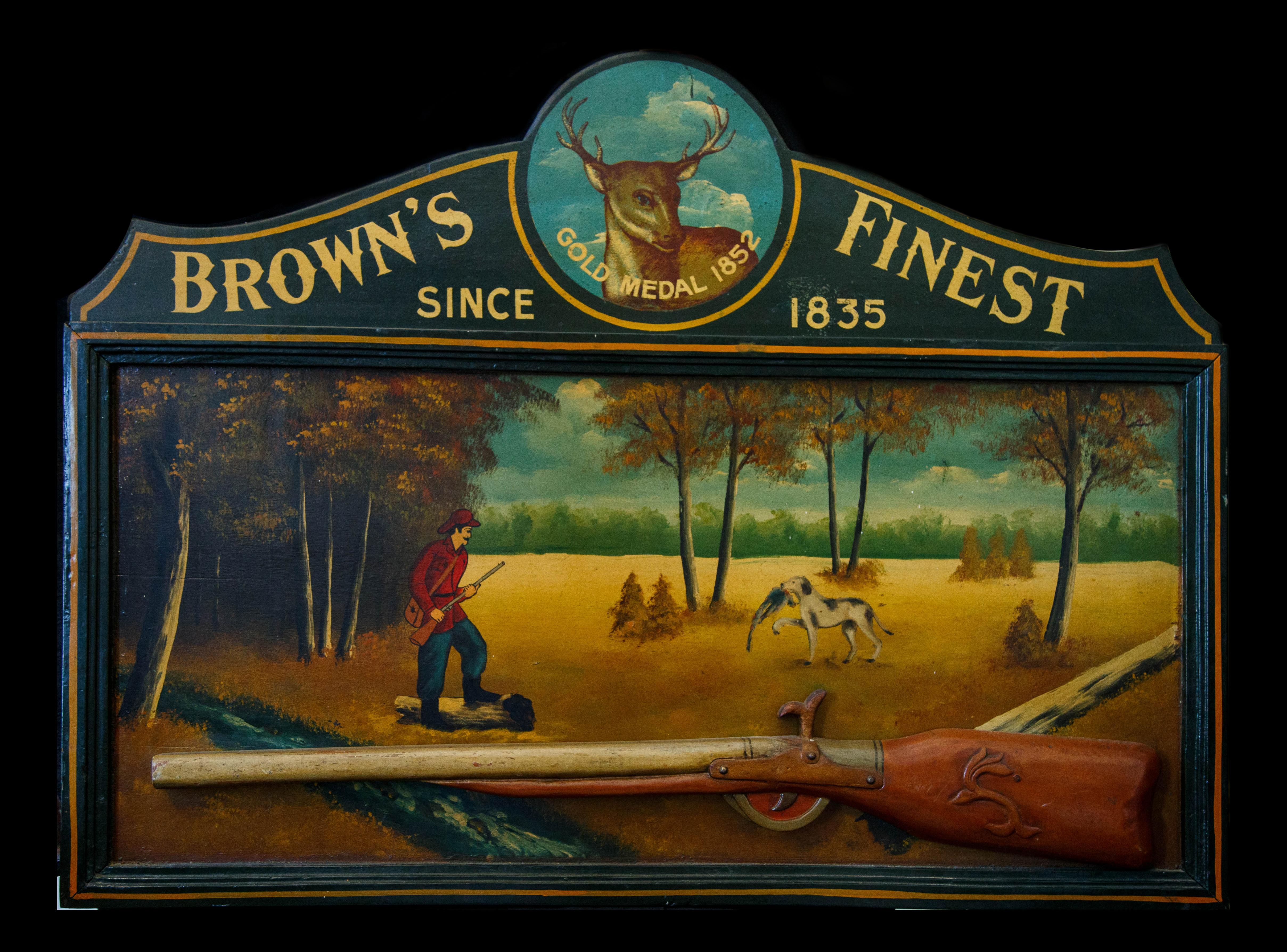 A 'Brown’s Finest' Sporting sign - Mixed Media Art by Unknown