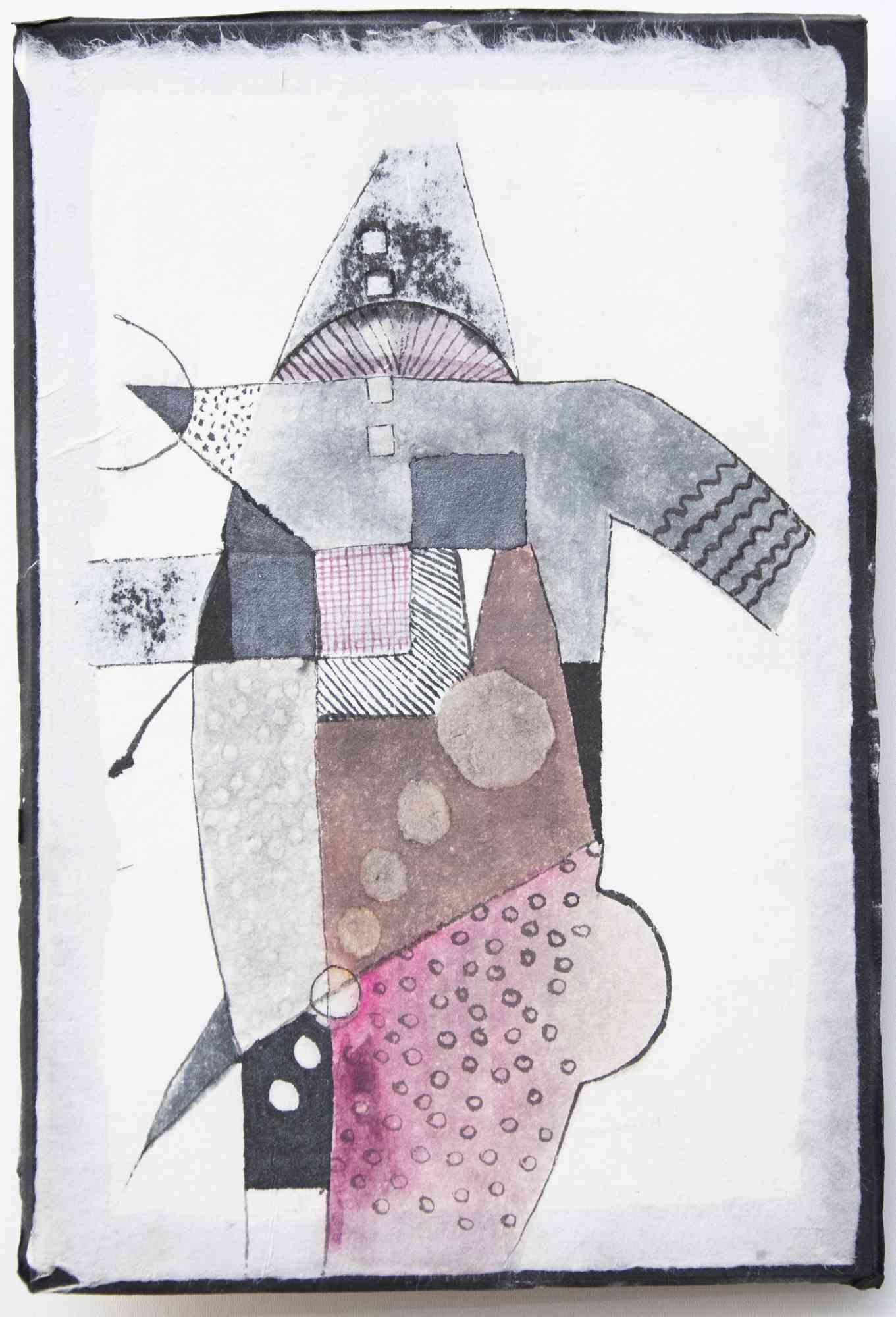 Abstract Composition - Mixed Media  - Late 20th Century - Mixed Media Art by Unknown