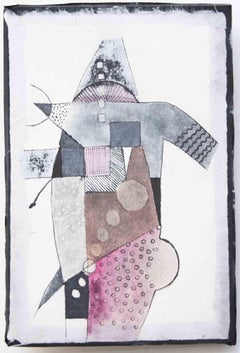 Vintage Abstract Composition - Mixed Media  - Late 20th Century