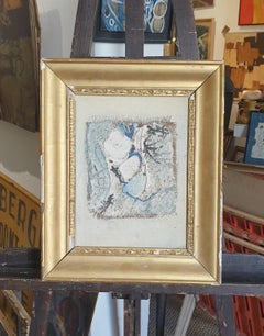 Abstract Expressionist Mixed Media on Board, Homage to Jackson Pollock