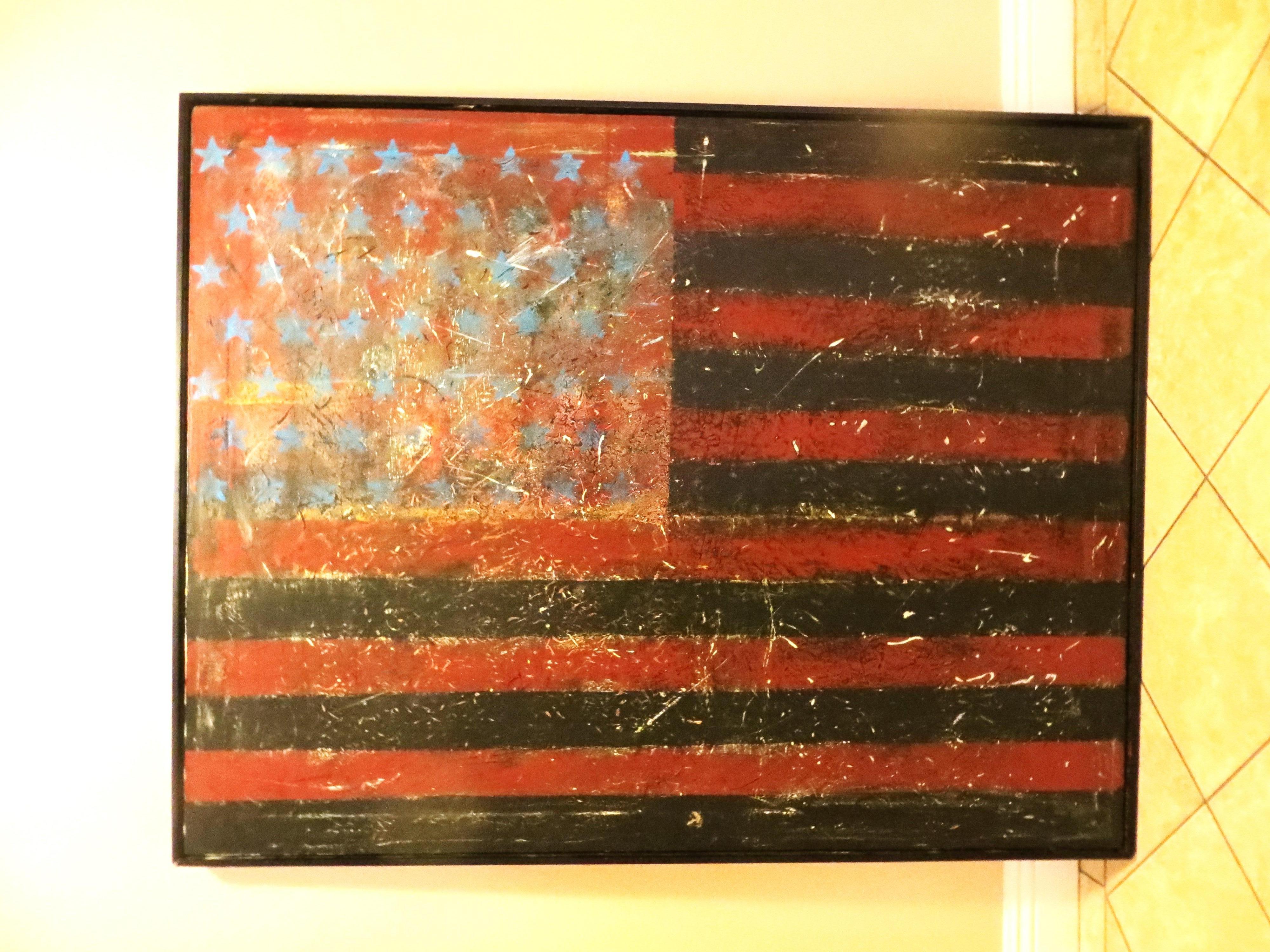Bandiera americana di Michael Jiroch Tecnica mista - Painting di Unknown