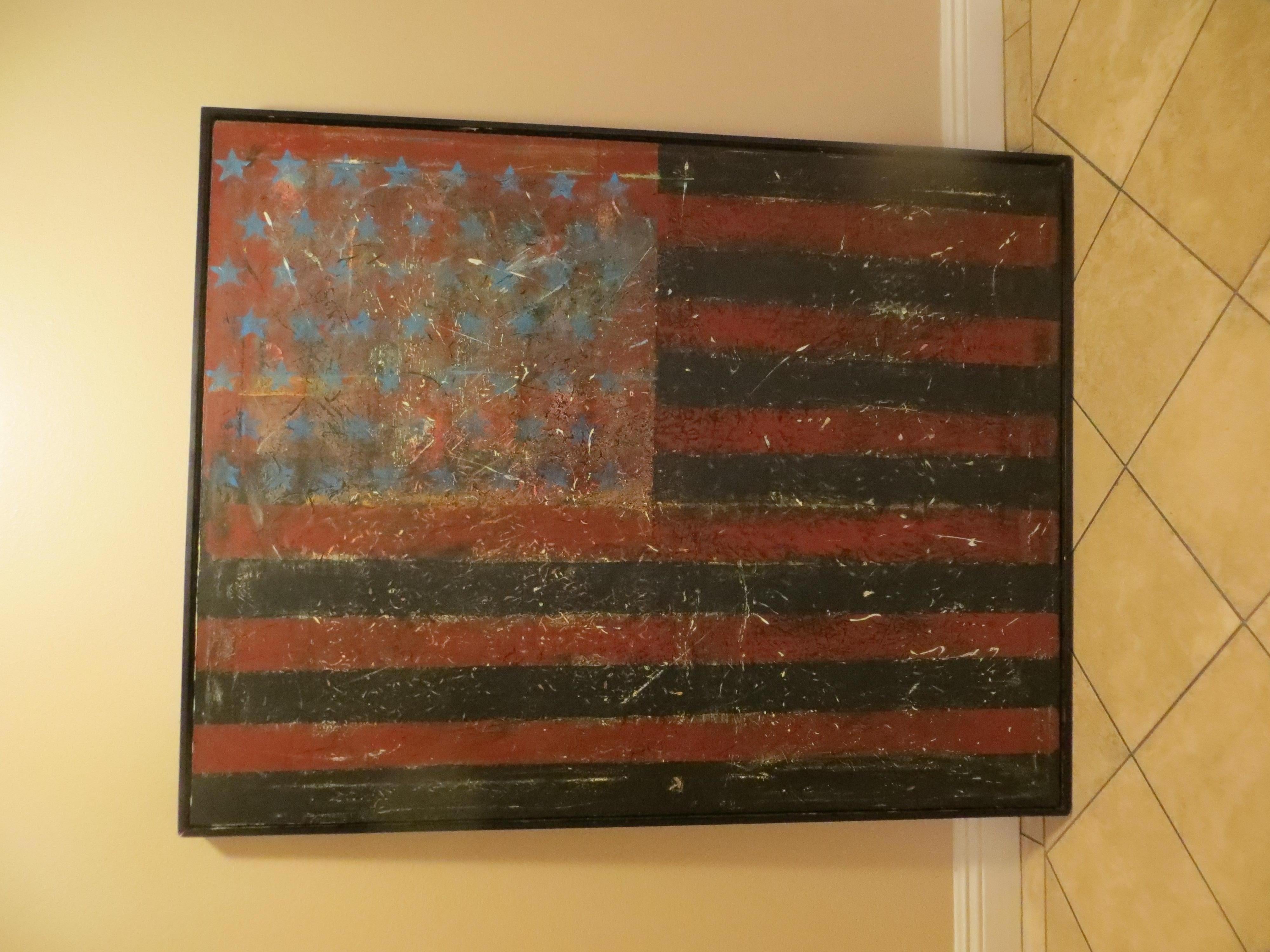 Mix Media firmato sul retro 
Michael Jiroch, nato nel dicembre 1956. Istruzione: Università del Wisconsin-Madison, laurea e master in arti figurative. Ha vissuto e lavorato a Los Angeles, California, dal 1980 al 2018, di cui 10 anni nel deserto come