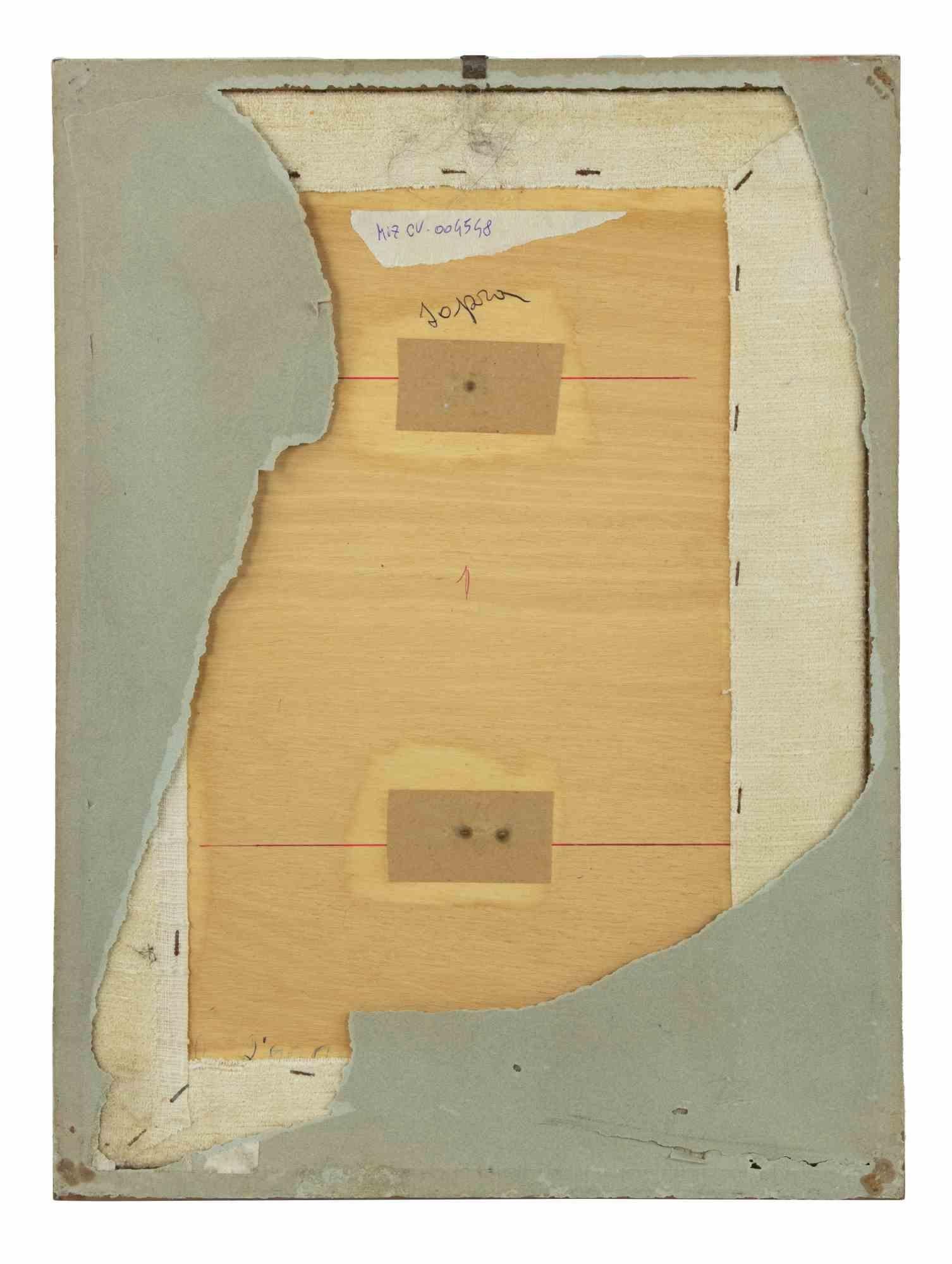 Antike Frau – Kupferteller mit Gravur – frühes 20. Jahrhundert (Moderne), Mixed Media Art, von Unknown