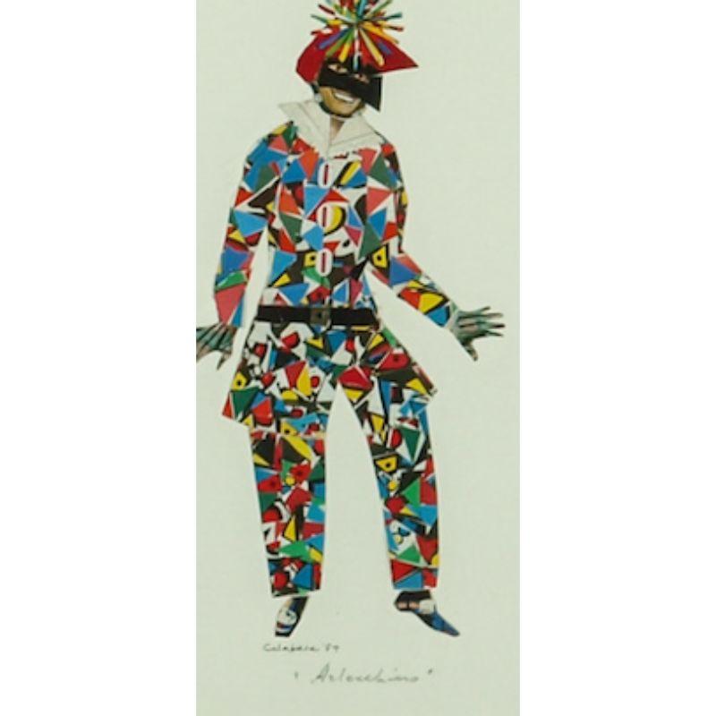 Colourful decoupage harlequin portrait by Colobesa? '89 

Art Sz: 8 1/2