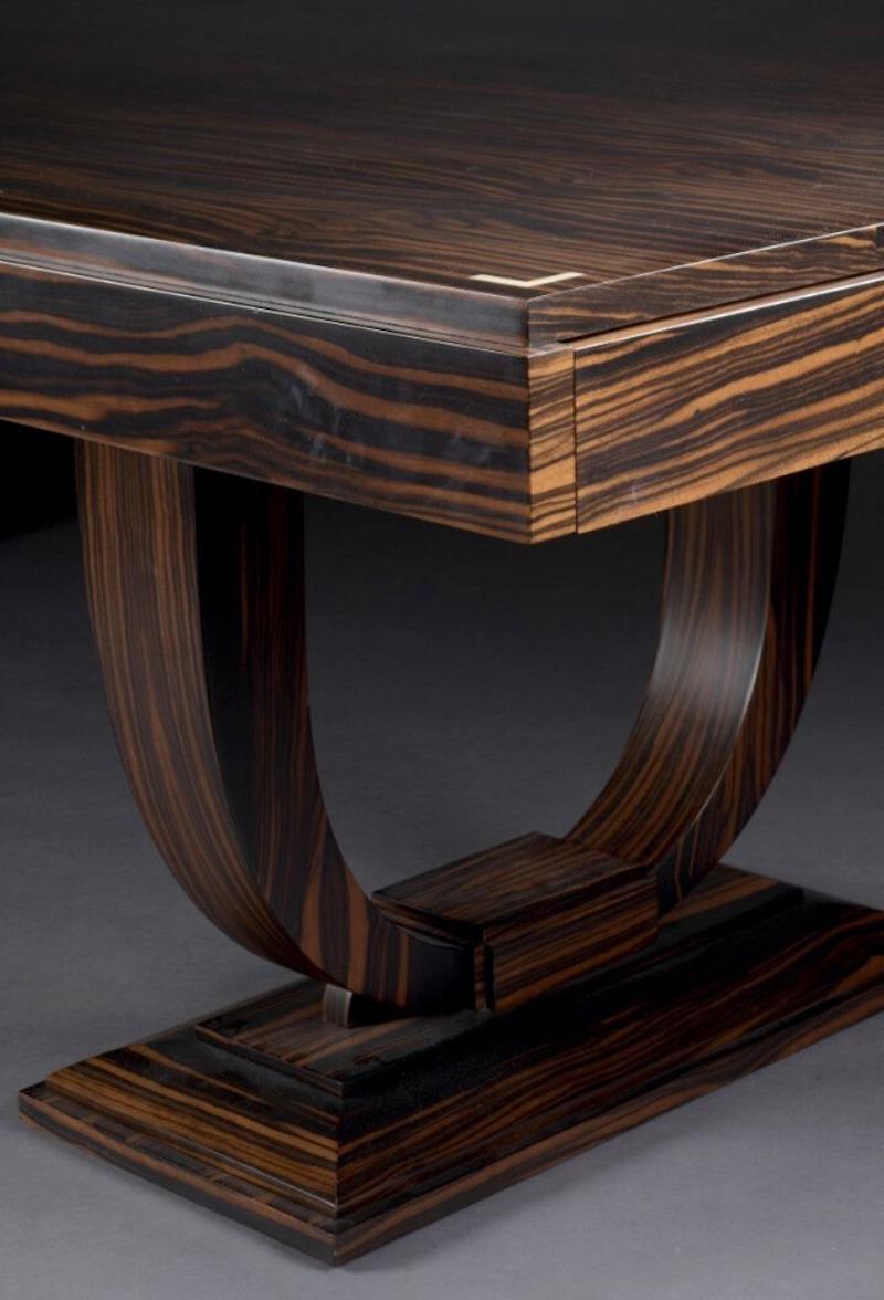 Wonderful Art Deco Style dinning table seats easily 12 people. This elegant design with its simple lines is a unique piece that would look amazing in any home, loft or office. FREE SHIPPING