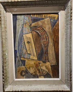 Belgian Avant-Garde Cubist Collage, follower of Kurt Schwitters.