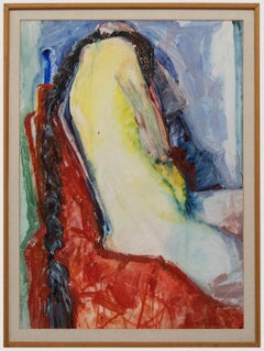 Betty Sandham - 20e siècle Techniques mixtes, Posing Nude