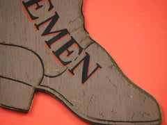 "Boots For Gentlemen" Wood Advert Sign