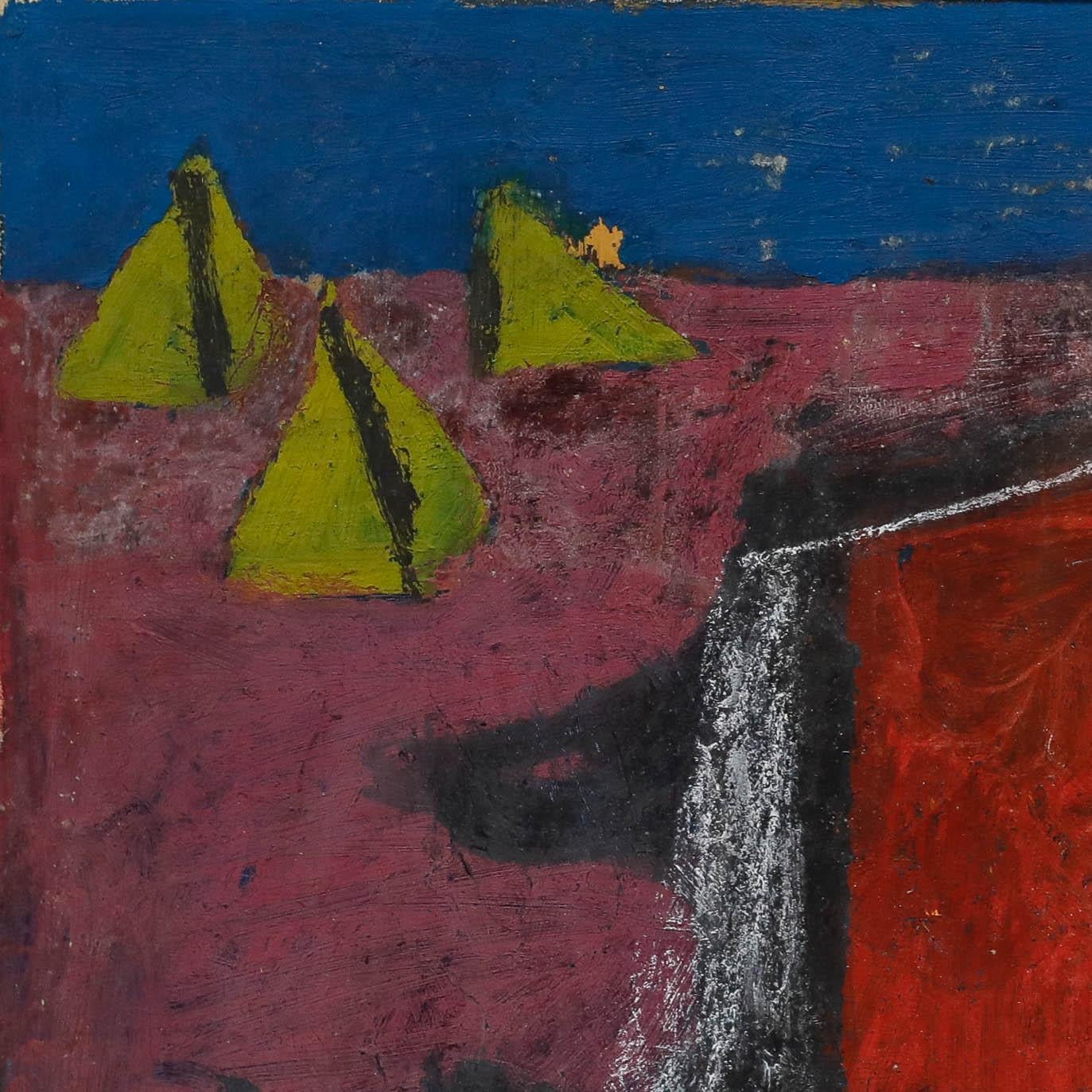 Christian Julia (1921-1991) - Mitte 20. Jahrhundert Mischtechnik, Badende am Strand im Angebot 1