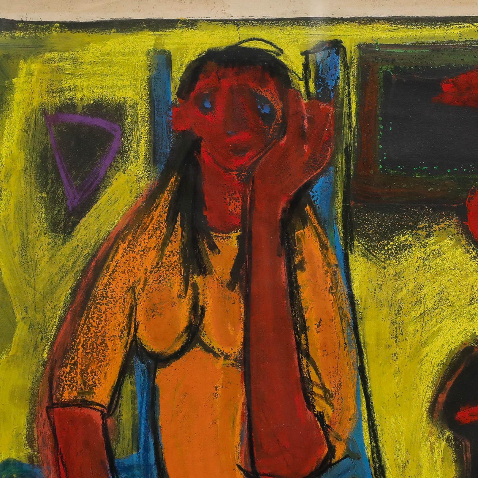 Christian Julia (1921-1991) - Milieu du 20e siècle Mixte, Dame et Sculpture en vente 2