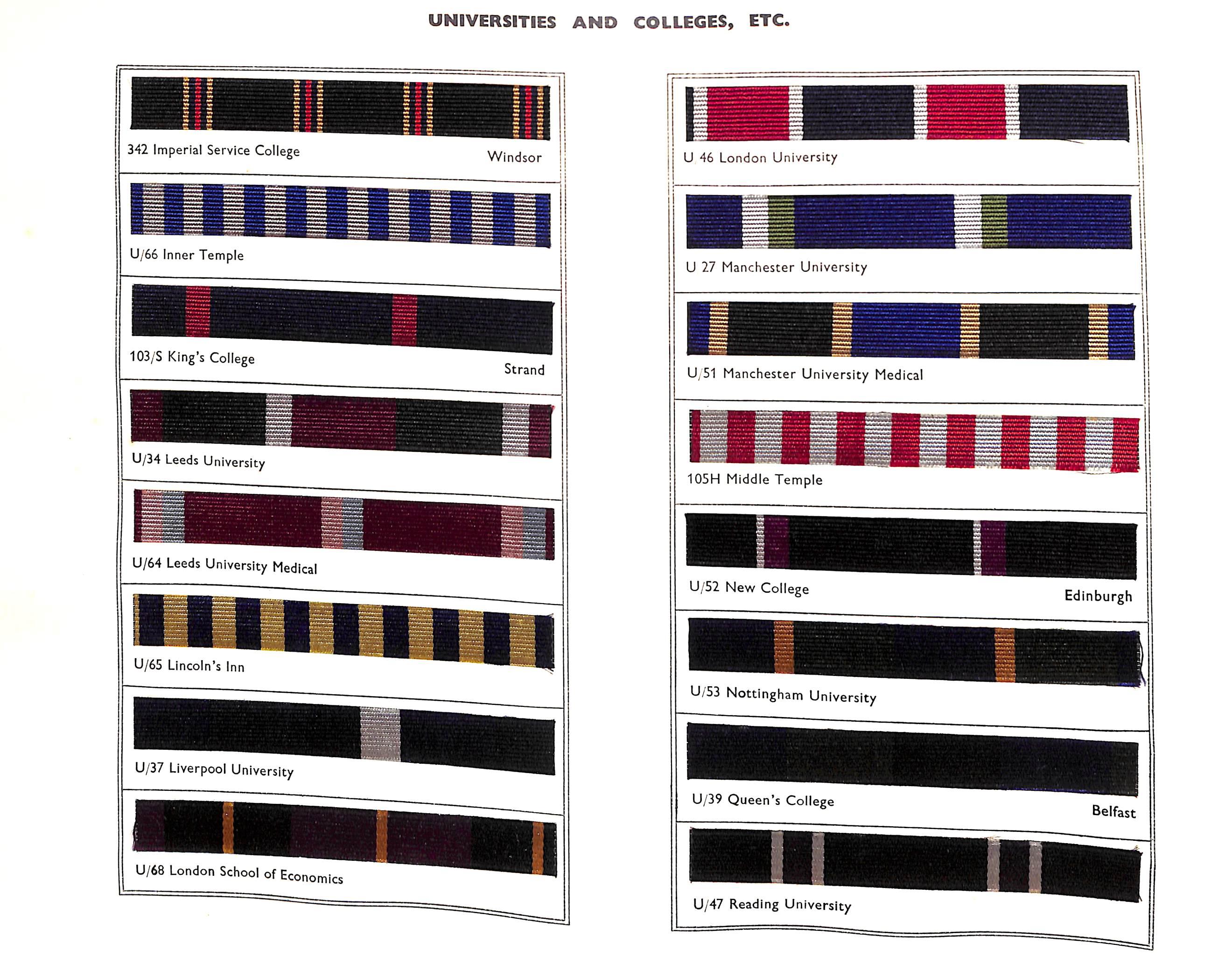 Club Colours Old Boys, University, Club And Regimental Colours Pattern Book 1956 8