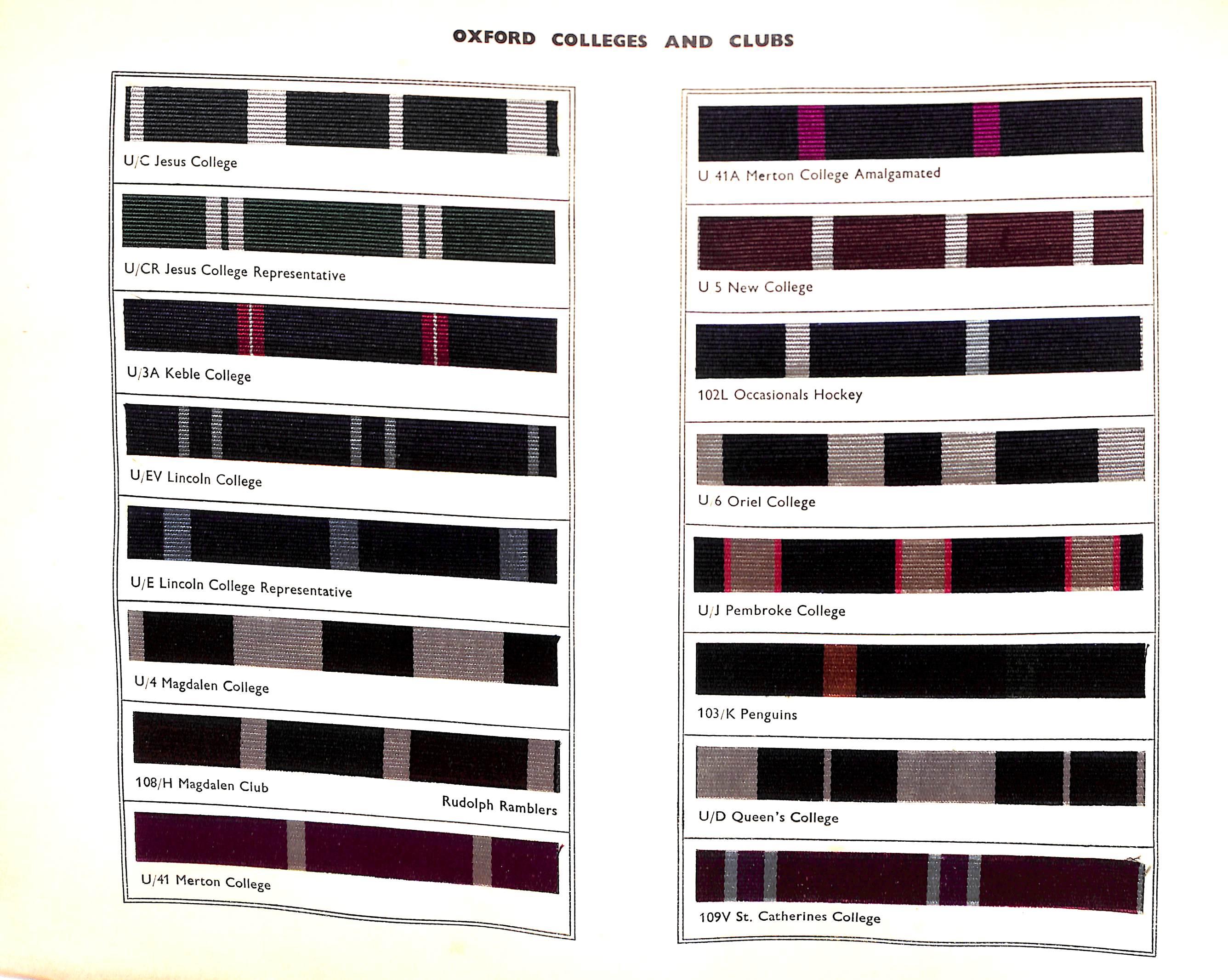 Club Colours Old Boys, University, Club And Regimental Colours Pattern Book 1956 10