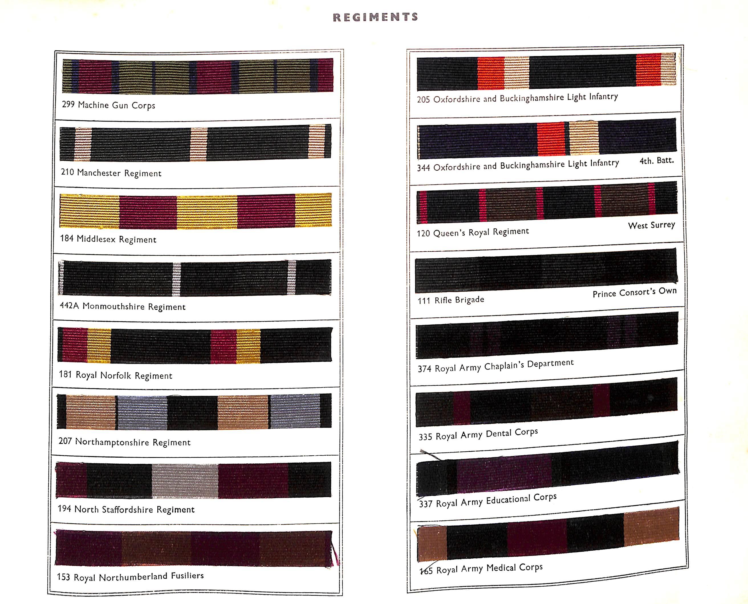 Club Colours Old Boys, University, Club And Regimental Colours Pattern Book 1956 17