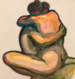Couple - Original Watercolor - 1950 ca.