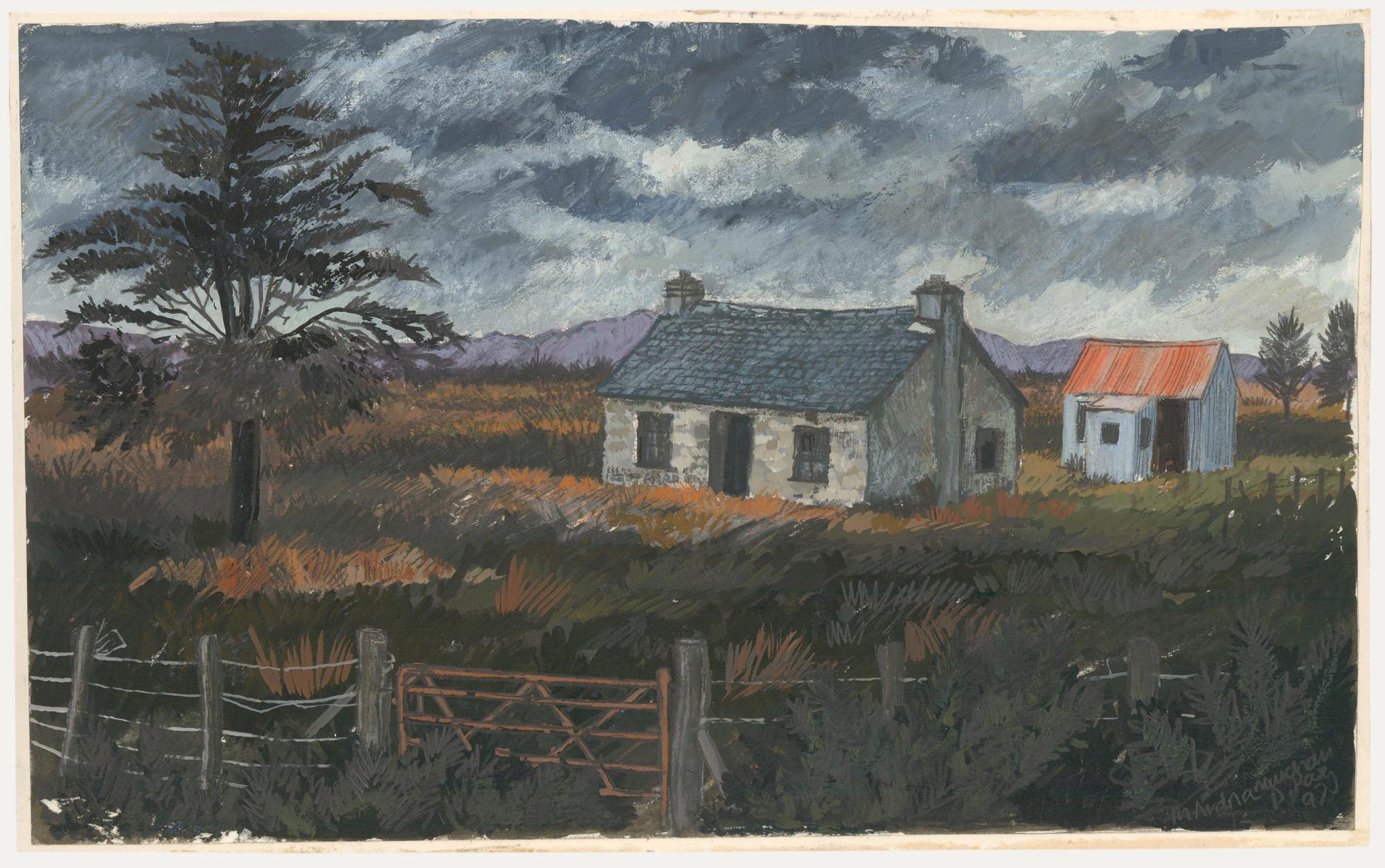 Dione Page (1936-2021) - 1992 Mixed Media, Cottage in the Country - Mixed Media Art by Unknown