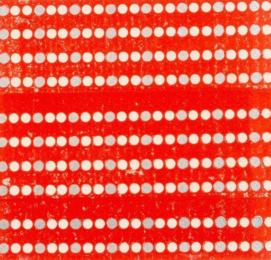 Dots on Red, Mixed Media by Theo Mendez - Art by Unknown