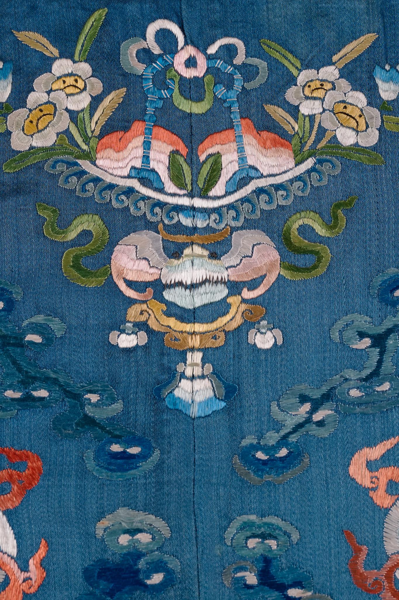 Veste del drago, antico ricamo cinese in seta della dinastia Qing in vendita 2