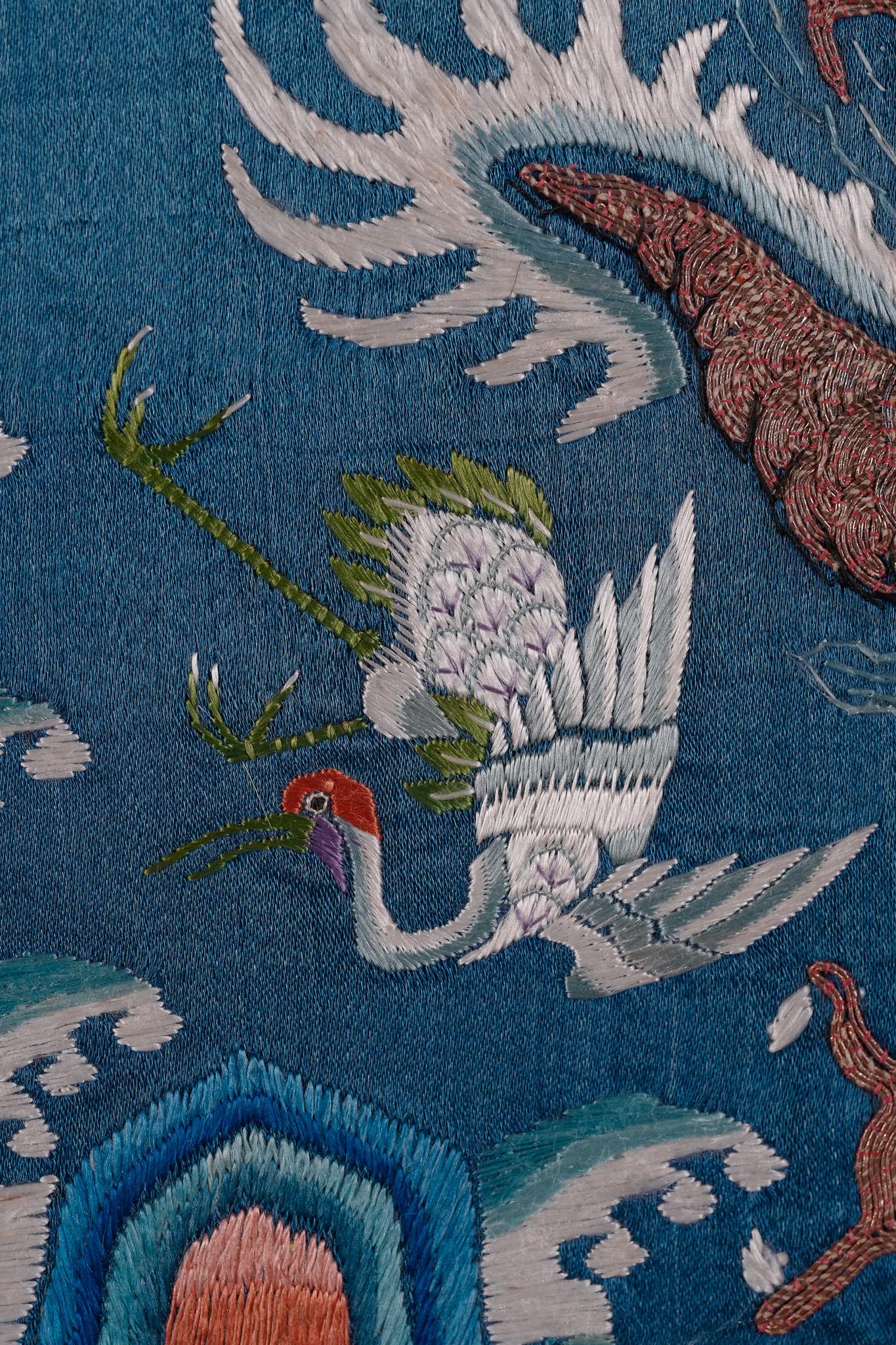 Veste del drago, antico ricamo cinese in seta della dinastia Qing in vendita 4