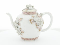 Antique Early 18th Century, Teapot, Arita Ware, Japanese Ceramics, Flowers, Porcelain