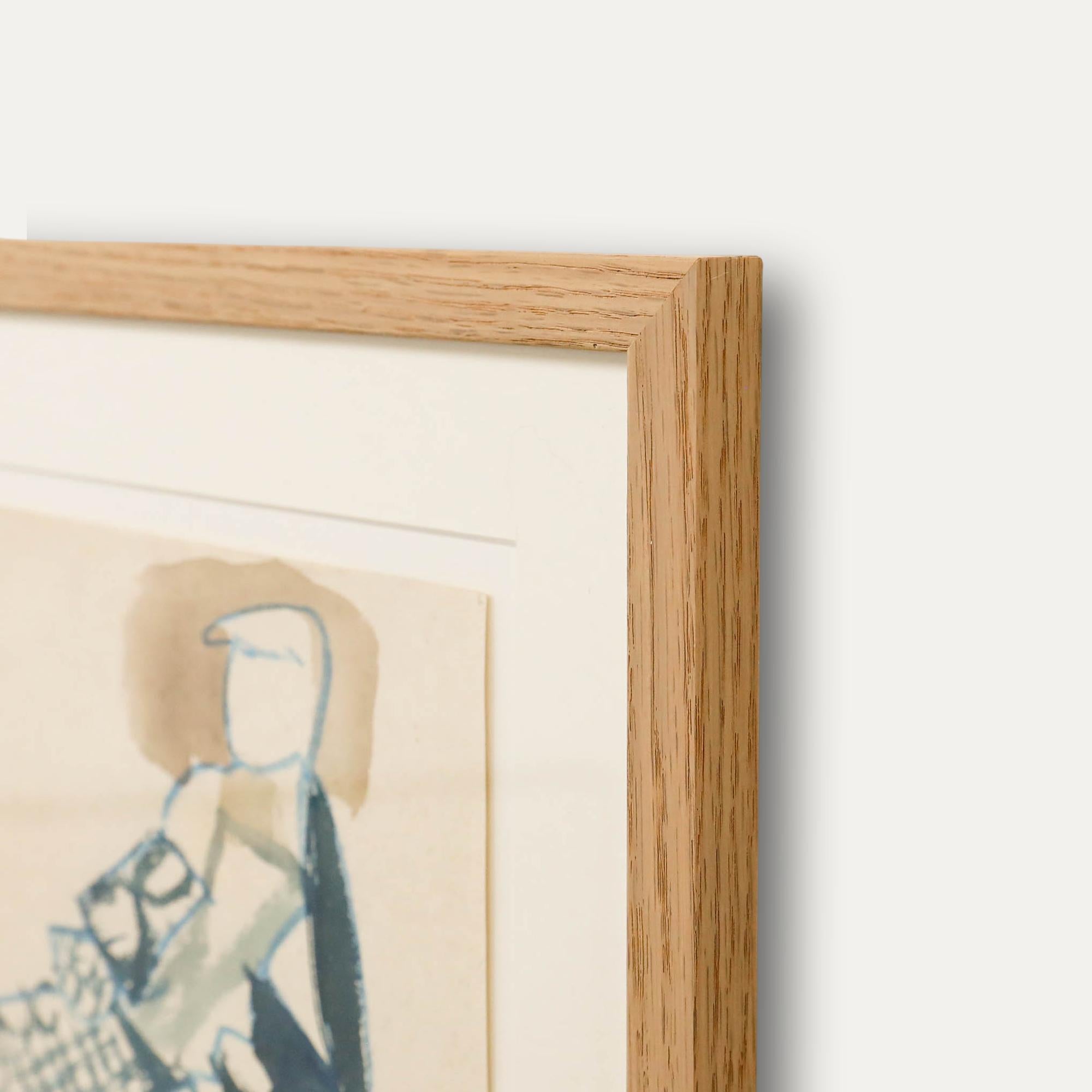 Ed Dukkers (1923-1996) - 20th Century Mixed Media, Abstract Figure For Sale 3