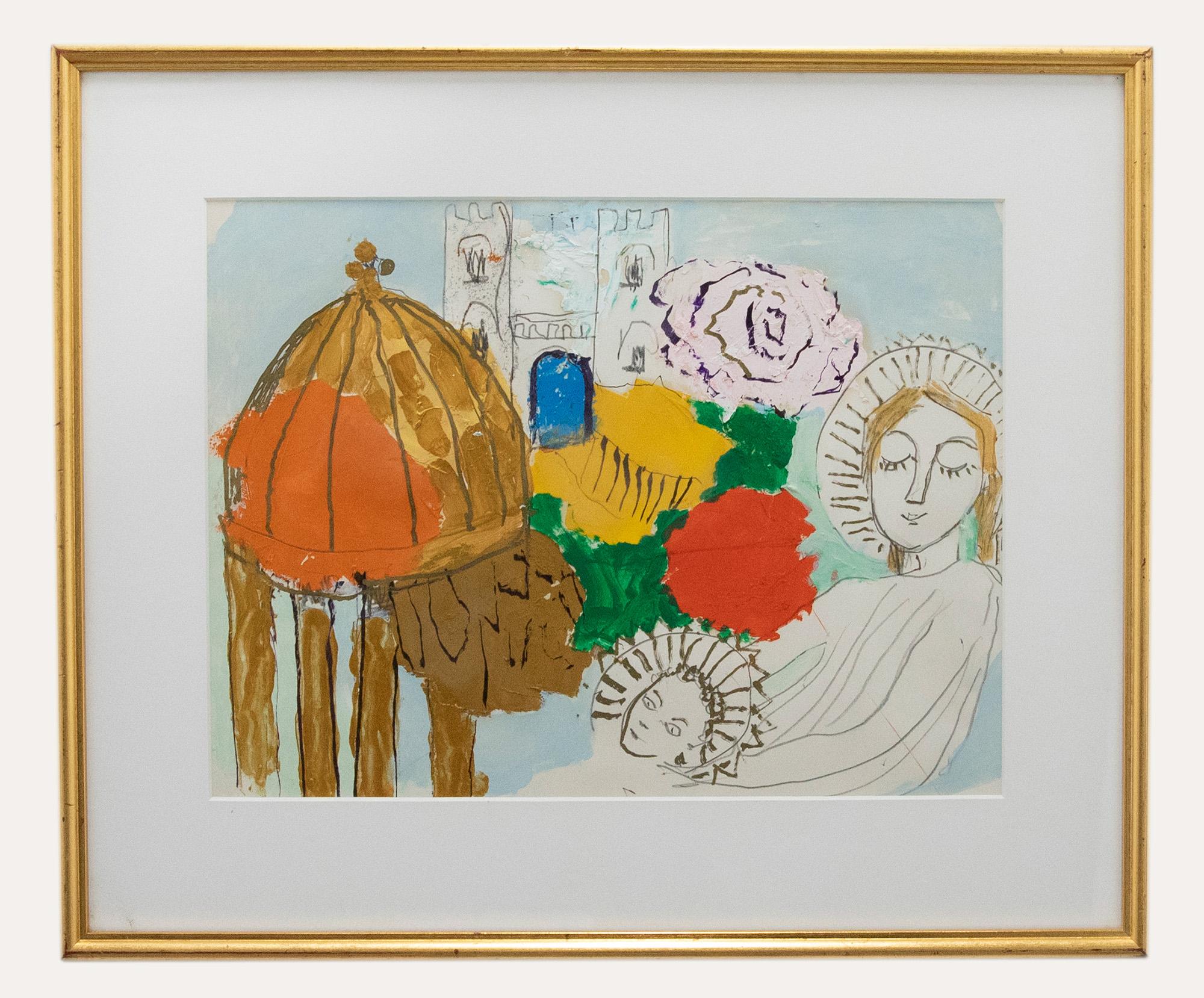 Edith Wrigley  - Media misti contemporanei, Natività - Mixed Media Art di Unknown