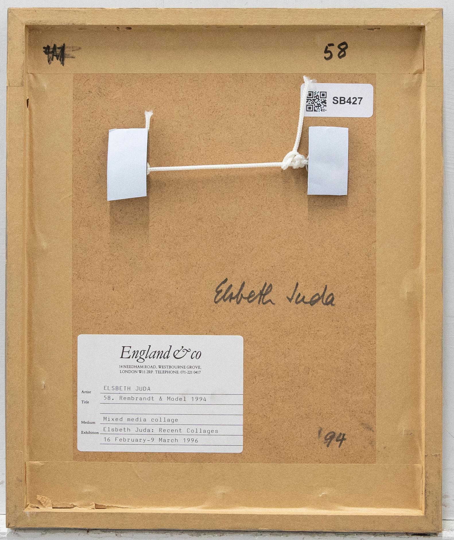 Elsbeth Juda (1911-2014) - Framed 20th Century Mixed Media, Rembrandt & Model For Sale 3