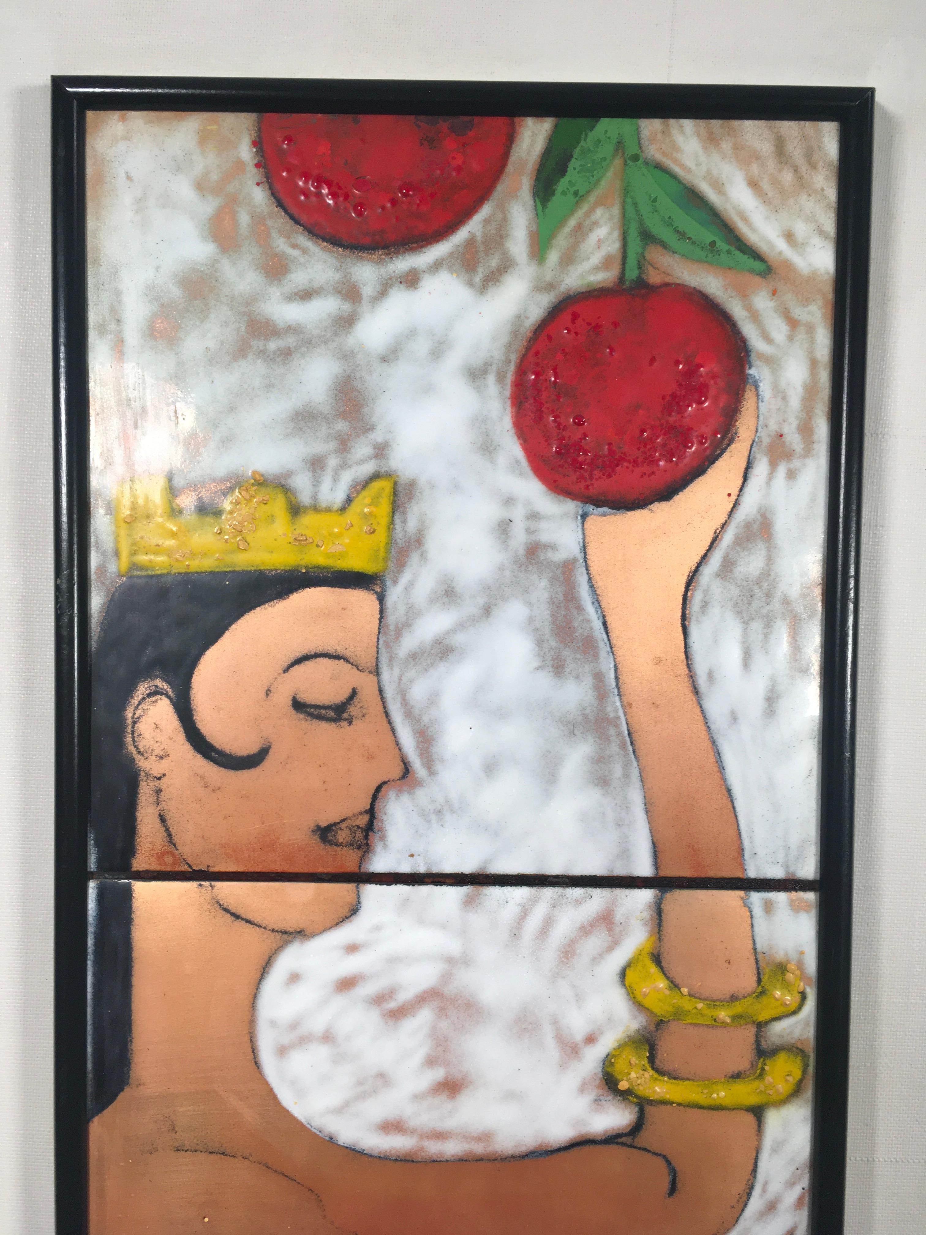 'Eve', By Unknown, Enamel on Metal on Wood For Sale 1