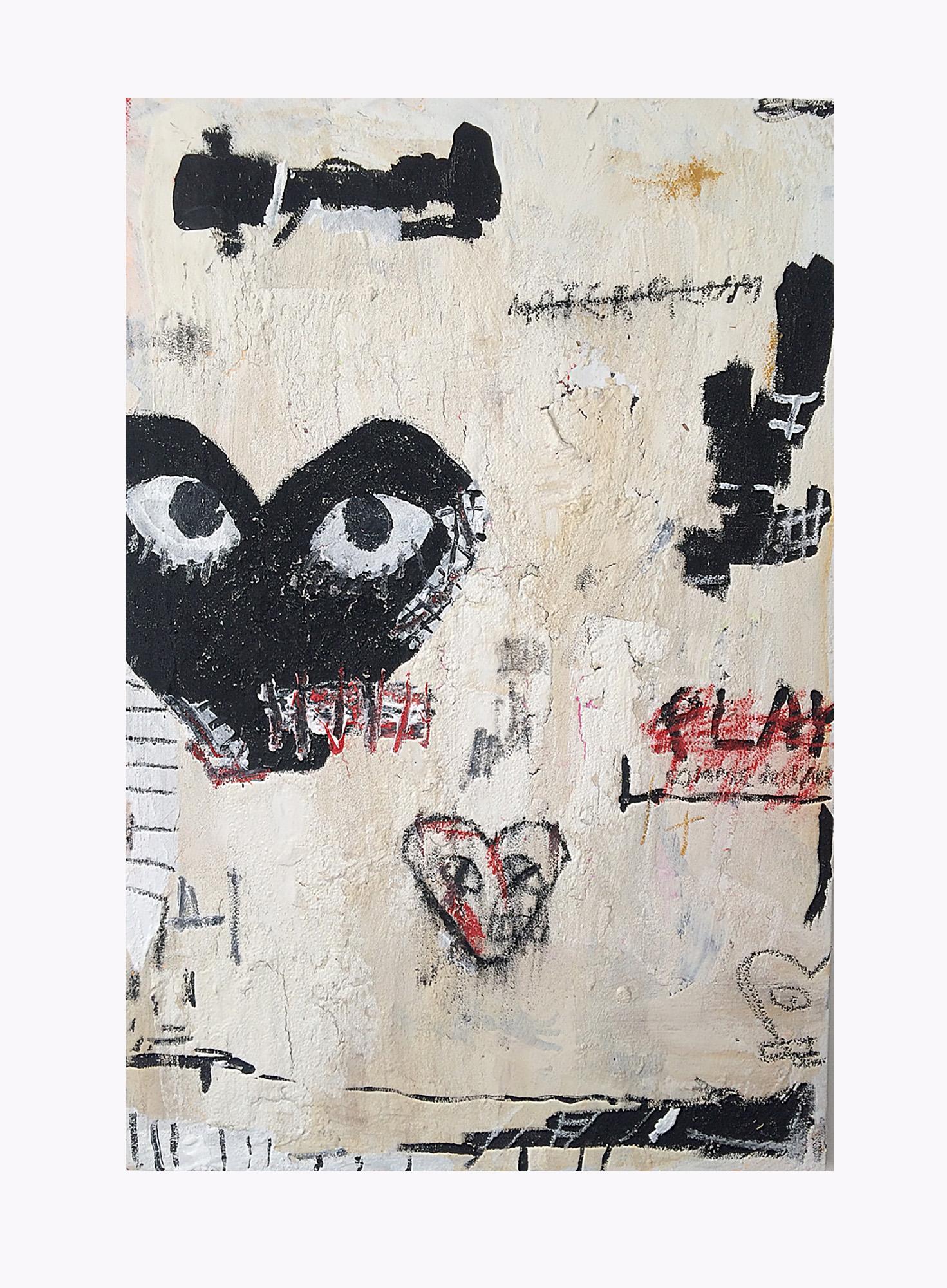 Ewan Keenan - Materialism pt.2 - Acrylic -  Millennial - Street Art - Basquiat - Conceptual Mixed Media Art by Unknown