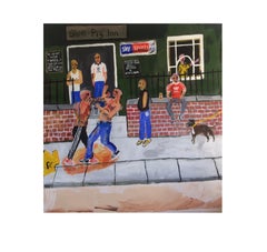 Ewan Keenan - Pub Brawl - 2017 - Acrylic - Street Art - Millennial - Basquiat