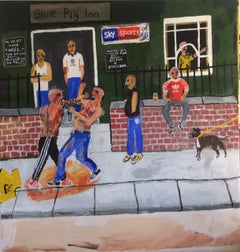 Ewan Keenan - Pub Brawl - 2017 - Acrylic - Street Art - Millennial - Basquiat