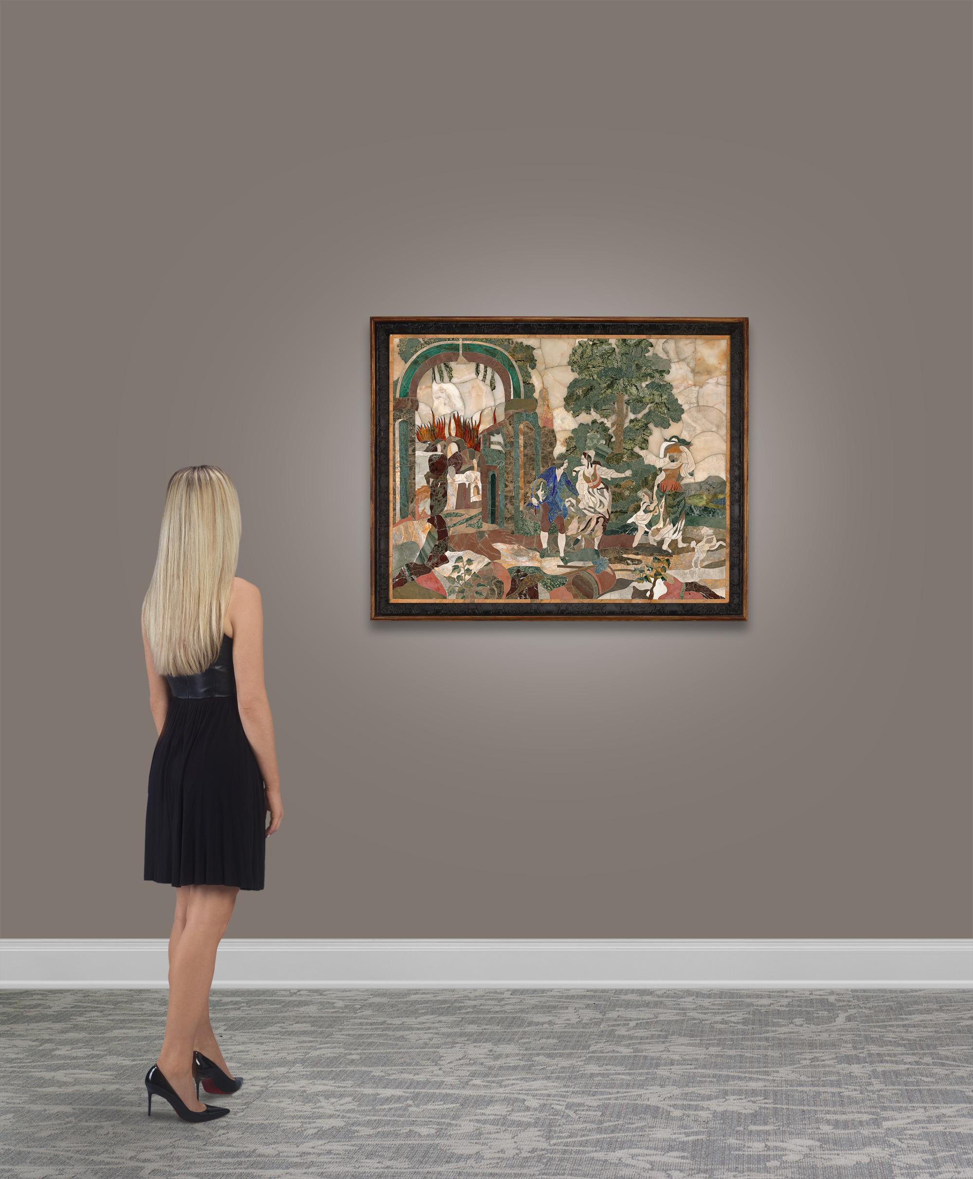 Florentine Pietre Dure Plaque For Sale 3