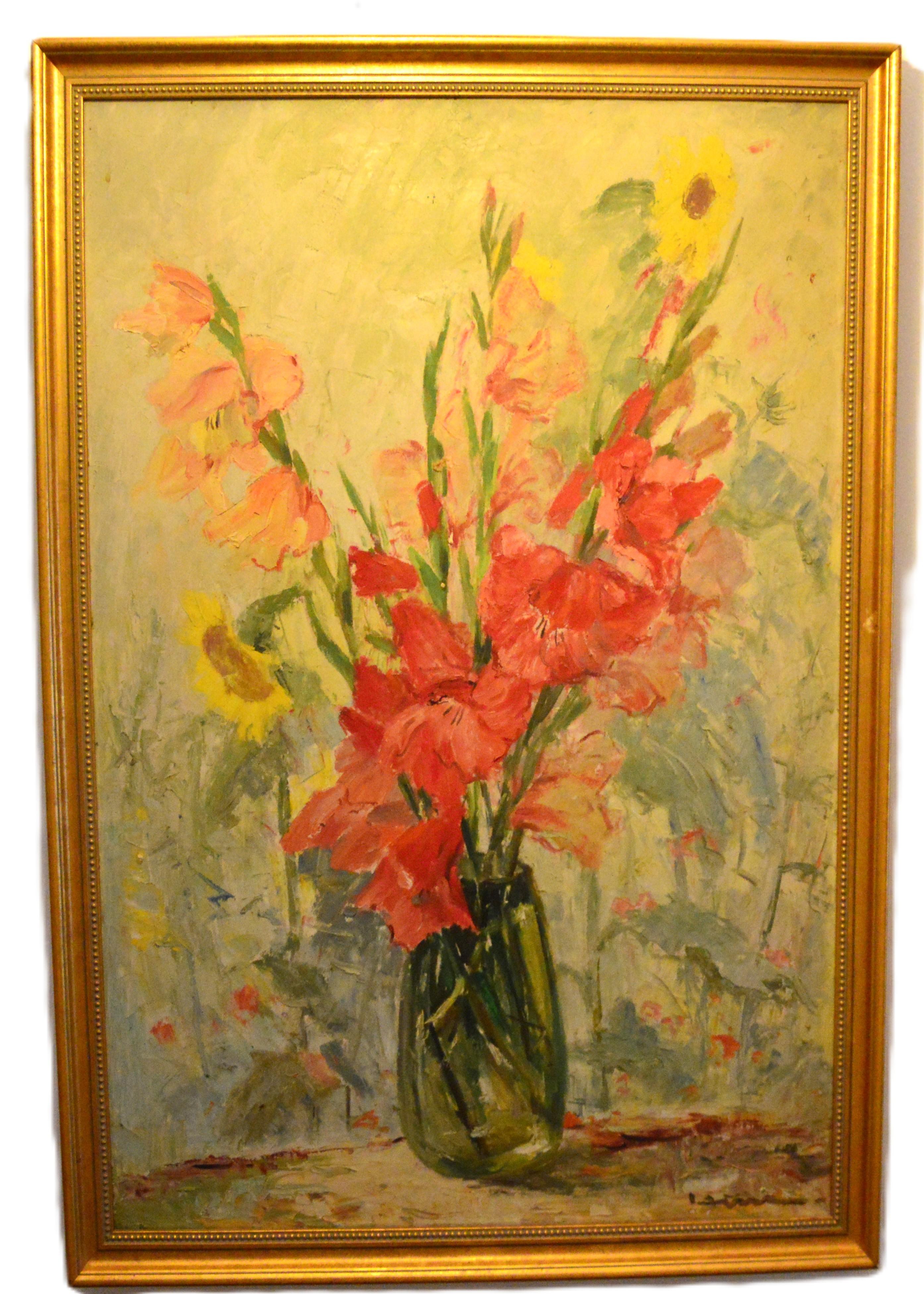 Oli on canvas
indistinctly signed
Modern floral image, origin: Germany.