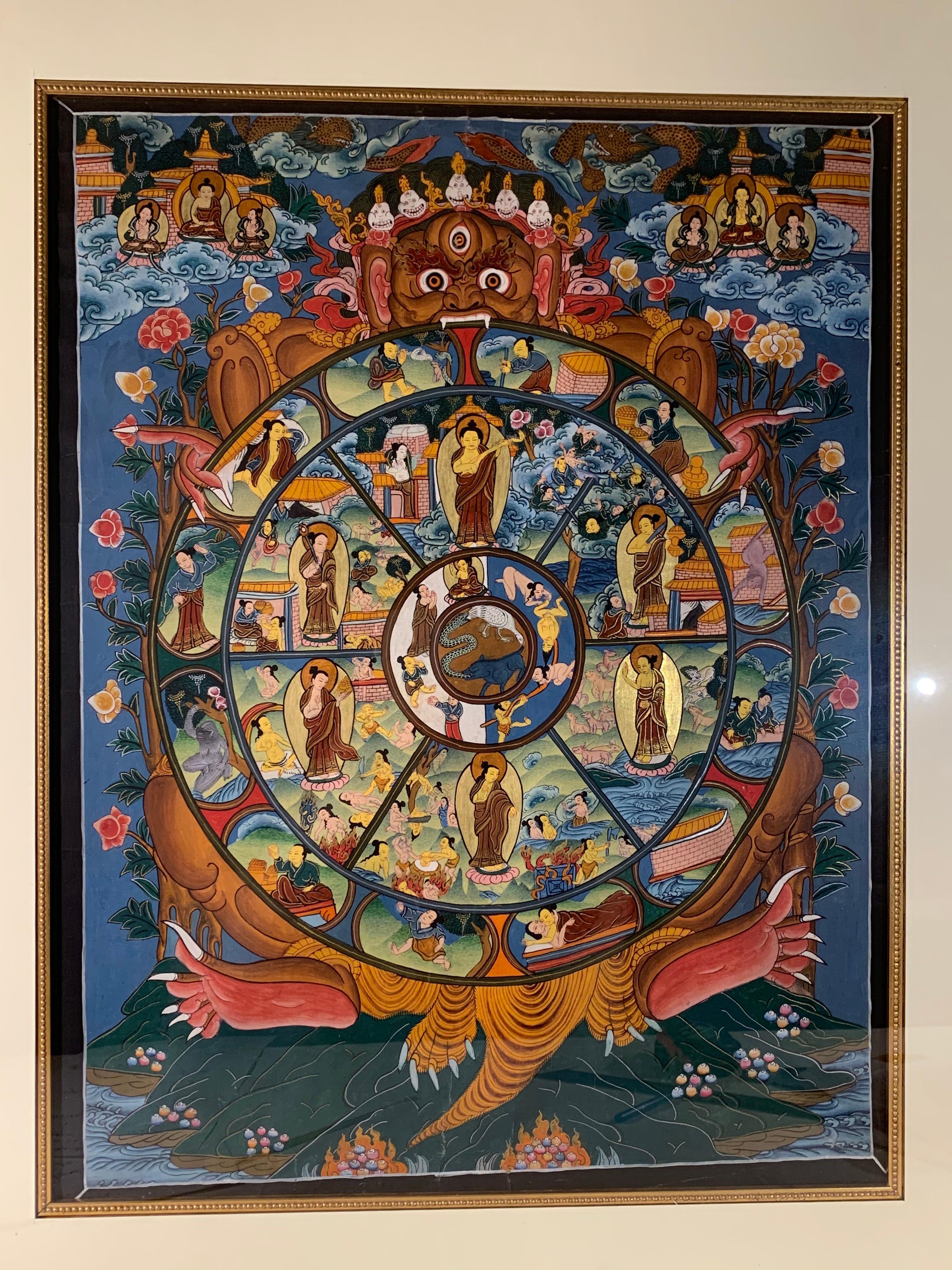 wheel of life thangka painting