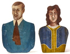 French Folk Art Display Figures 1930
s - 1940
s