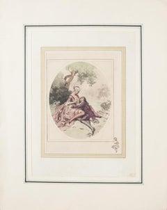 Gallant Scene - Original Offset Print - 20th Century