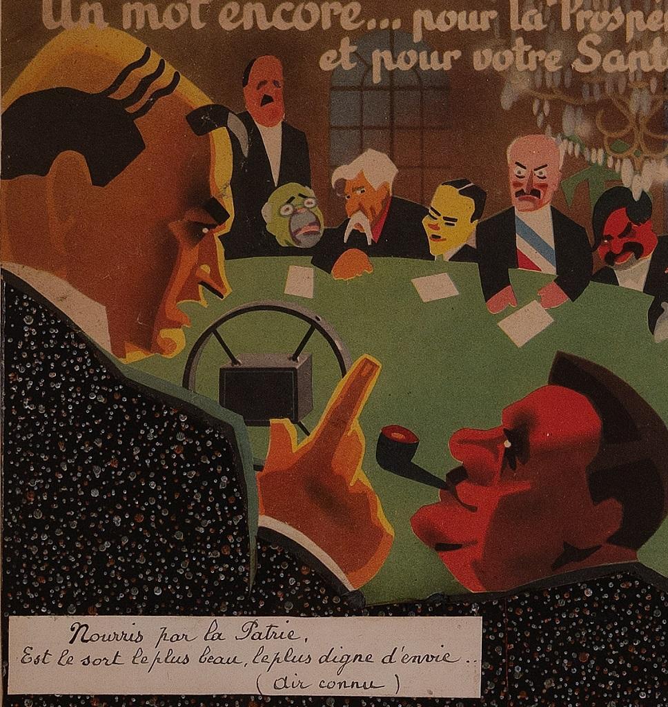 Grand Councill des anges au paradis républicain - 1930 ca. - Moderne Mixed Media Art par Unknown