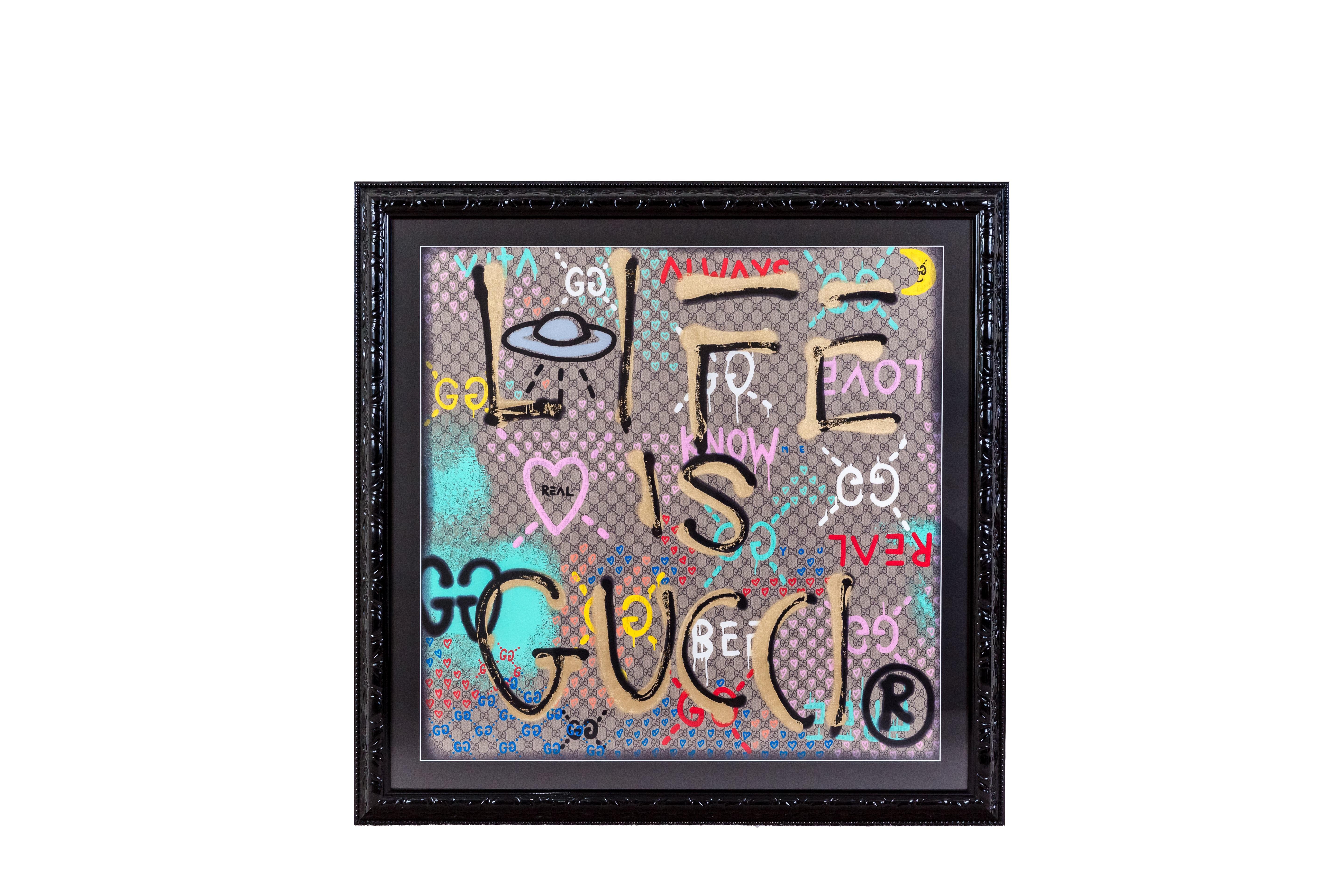 GUCCI - Life is Gucci - Logo - graffiti art - street art - gucci logo - abstract 3