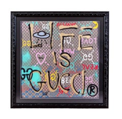 GUCCI - Life is Gucci - Logo - graffiti art - street art - gucci logo - abstract
