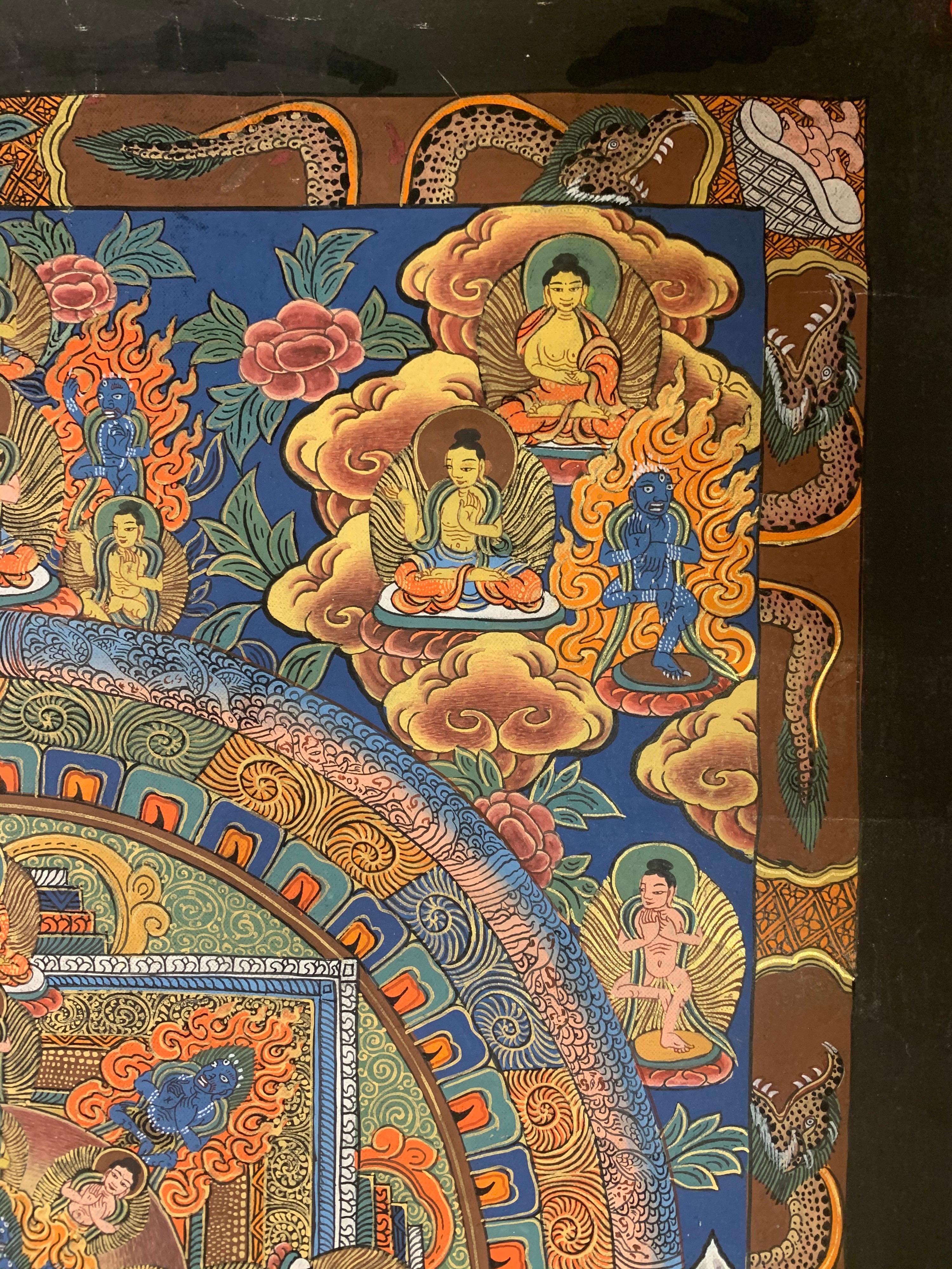 Hand Painted on Canvas with 24 Karat Gold Thangka  1