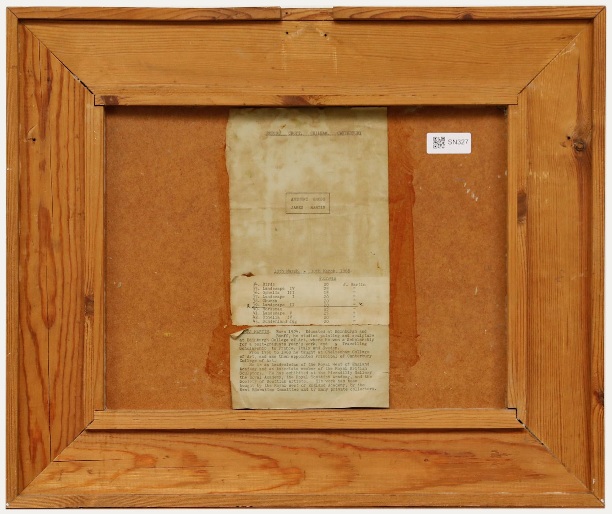 James Martin RWA (1924-2006) - Media mista del XX secolo incorniciata, Paesaggio II in vendita 1