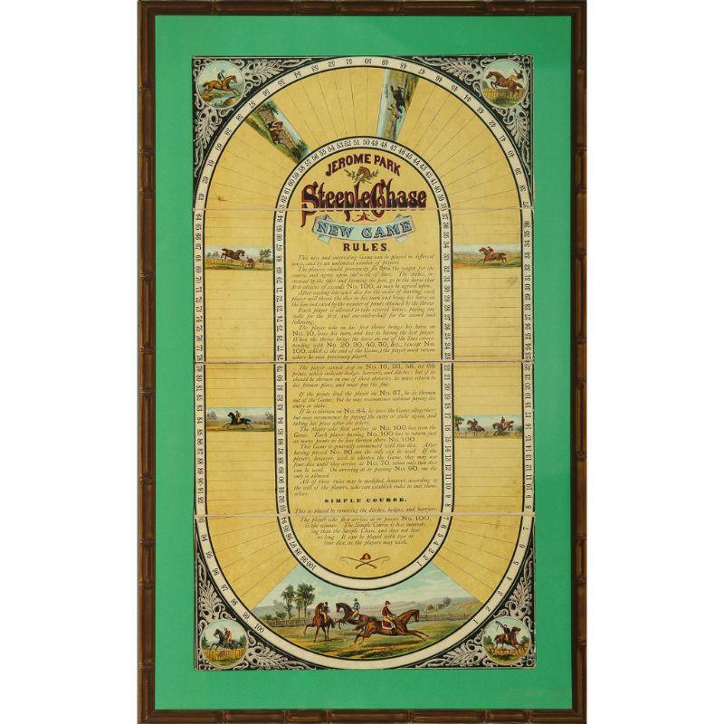 "Jerome Park c1885 Steeplechase Framed Board Game" - Mixed Media Art by Unknown
