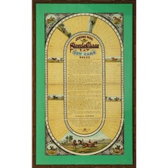 Antique "Jerome Park c1885 Steeplechase Framed Board Game"