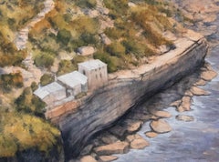 John Caldwell - Framed 20th Century Mixed Media, Australia Coastline